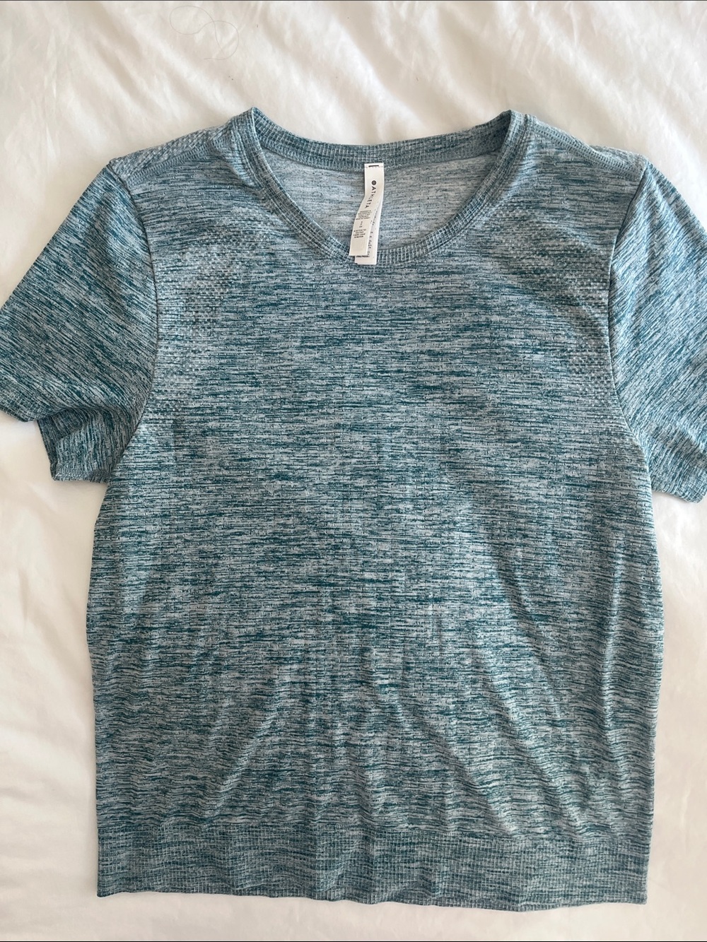 Athleta Heathered Teal Short Sleeve Tee